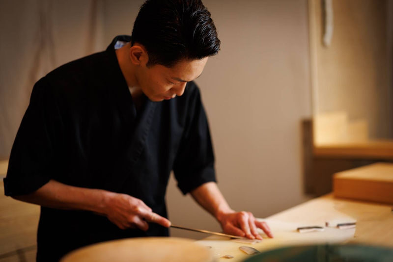 Luxury Sushi Counter Experience | Sushi Course & Toast with Sparkling Sake - A counter seat with a Tokyo Tower view
