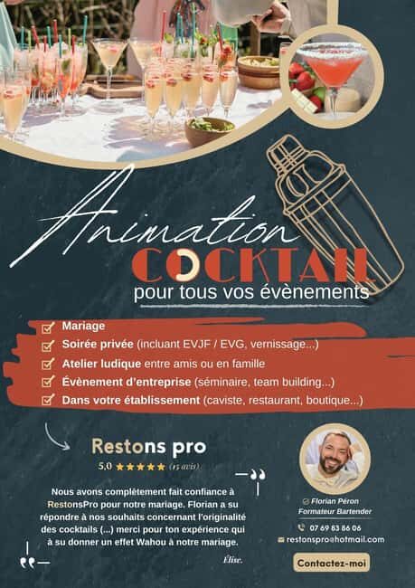 Lyon: Cocktail workshop in your home - Practical Details