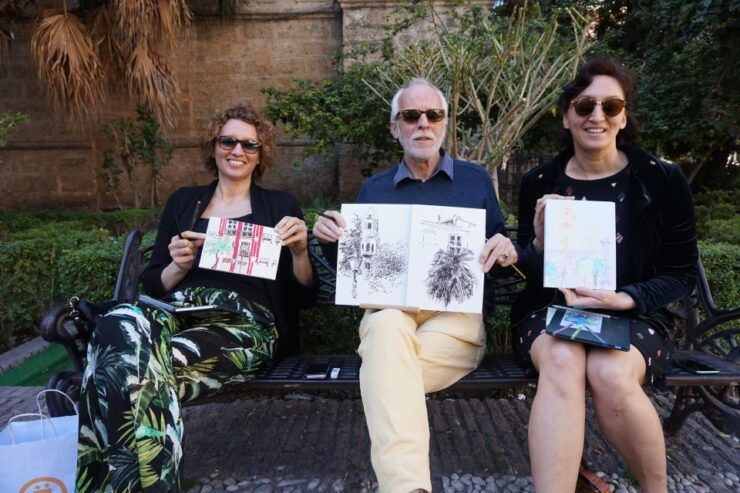 Malaga: Drawing & Painting Lesson Outdoors - Instructor and Language Options