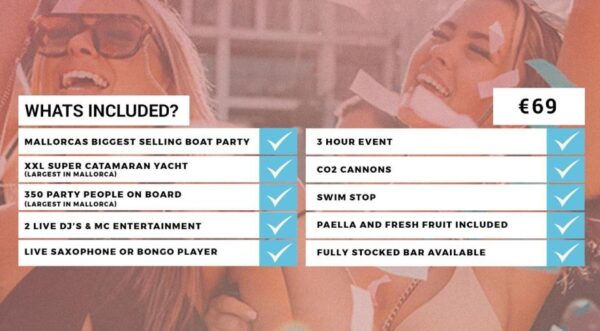 Mallorca Boat Party With Live DJs and Lunch - The Sum Up