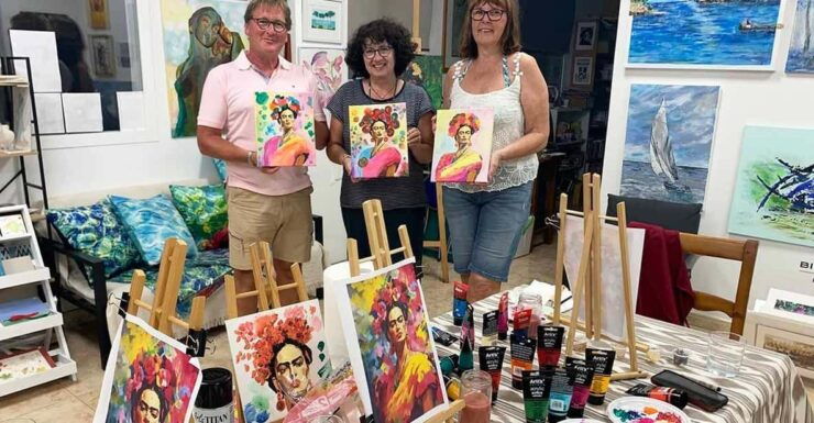 Mallorca/Porto Cristo: Paint Your Own Frida Kahlo - Workshop Details