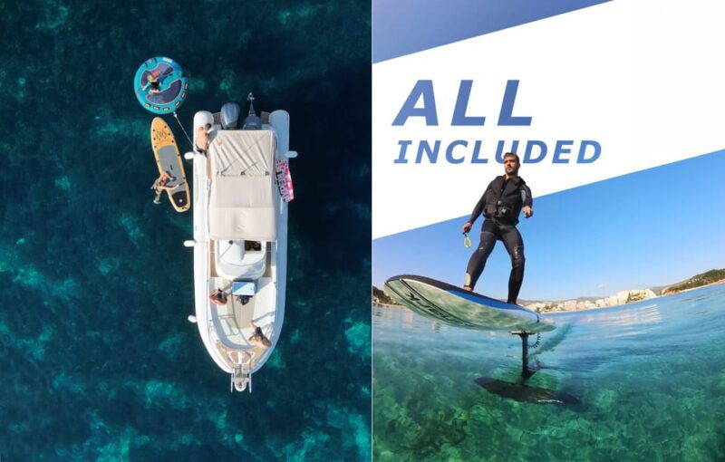 Mallorca: Private Watersports Boat. Efoil LUNCH Drinks SUP - Key Points
