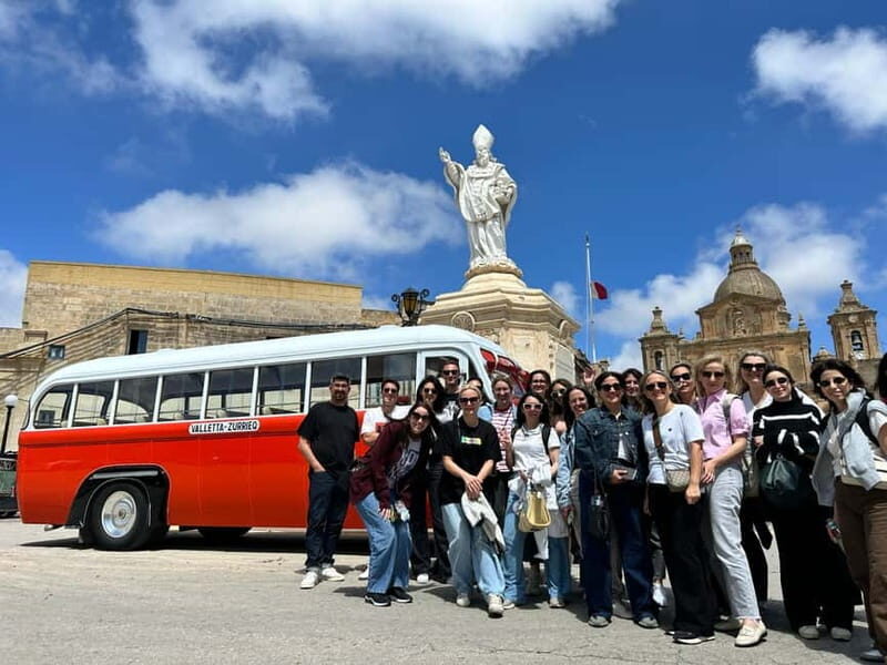 Malta: 5 hr Vintage Bus Tour - Mdina & Blue Grotto inc. food - Good To Know