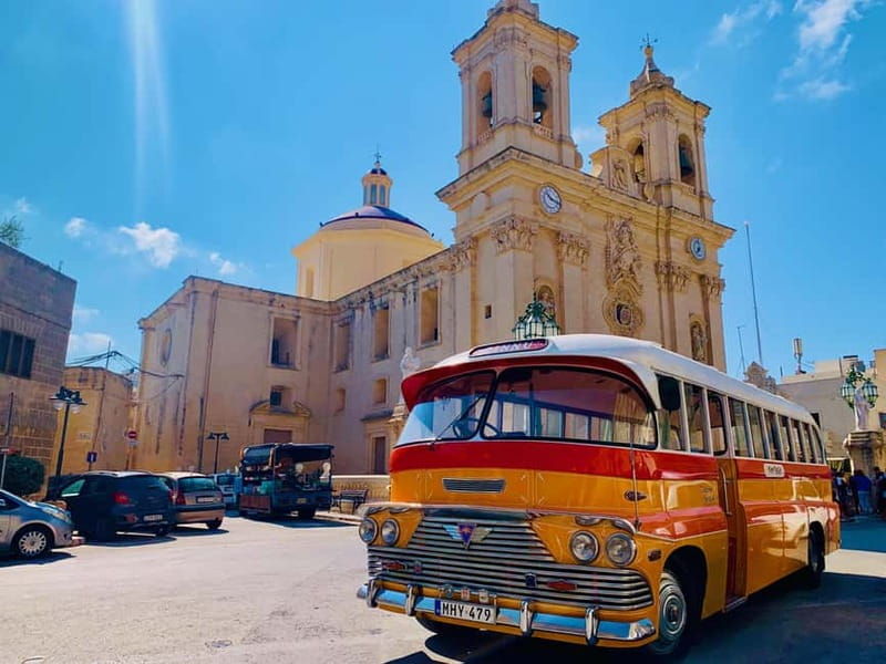 Malta: 5 hr Vintage Bus Tour - Mdina & Blue Grotto inc. food - The Experience of the Guide and Group
