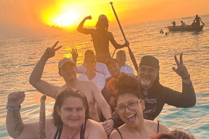 Mangrove Canoe Route at Sunset between Sacred Ecosystems - Sunset Sailing: A Peaceful Moment