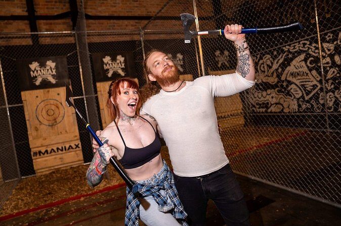 MANIAX Melbourne CBD - Axe Throwing Session 1 Hour - The Experience Itself: Fun, Challenge, and Competition