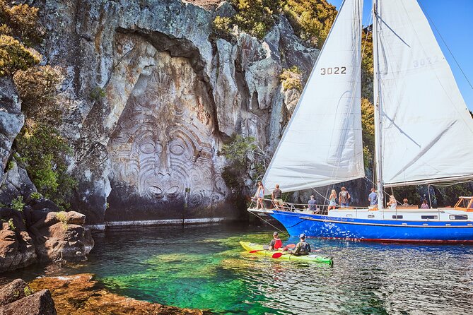 Maori Rock Carvings - Taupo Sailing Adventures - Kindred Spirit - Tour Experience