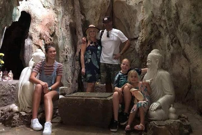 MARBLE MOUNTAINS ,MONKEY MOUNTAINS & DRAGON BRIDGE With DA NANG NIGHTLIFE TOUR - Visiting the Marble Mountains