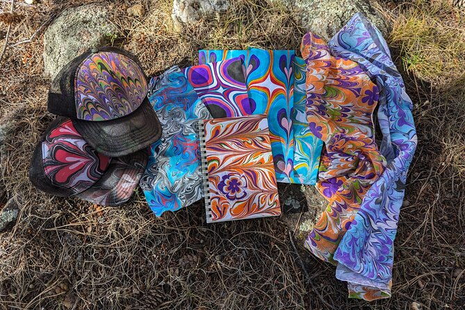Marbled Silk Scarf, Trucker Hat, Sketchbook or 4 Pieces of Paper - What Is Marbling and Why Is It Special?