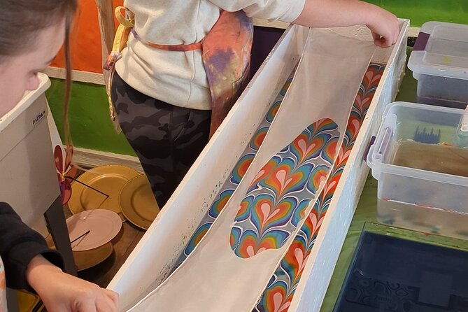 Marbled Silk Scarf, Trucker Hat, Sketchbook or 4 Pieces of Paper - The Group Experience and Logistics
