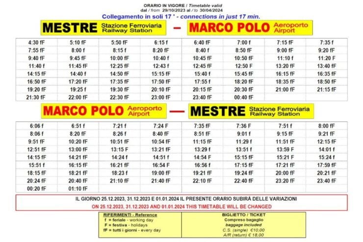 Marco Polo Airport To/From Mestre Train Station: Express Bus - Selecting Participants and Date
