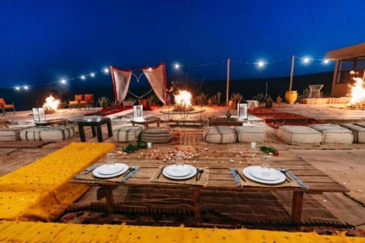 Marrakech Agafay Desert Dinner and Camel Ride With Sunset - Experience Highlights