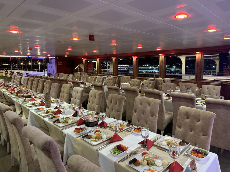 Mega Lufer Bosphorus Dinner Cruise and Show with Private Table - Boarding at Kabataş, then setting out after dark