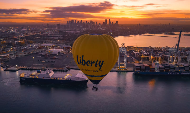 Melbourne Hot Air Balloon Flight at Sunrise - Melbourne at first light