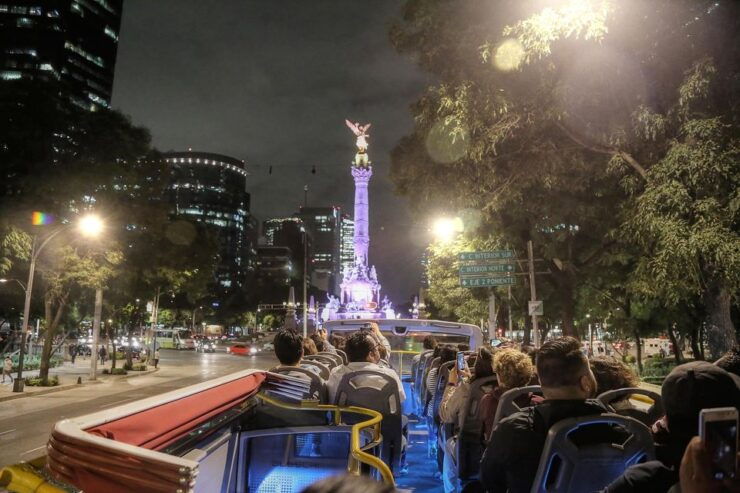 Mexico City: Night Tour in a Double Decker Bus - Tour Duration and Flexibility