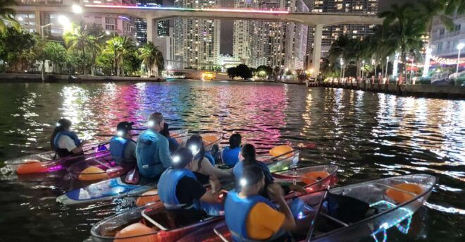 Miami: Guided LED-Lit Kayak Night Tour With Drinks - Meeting Point