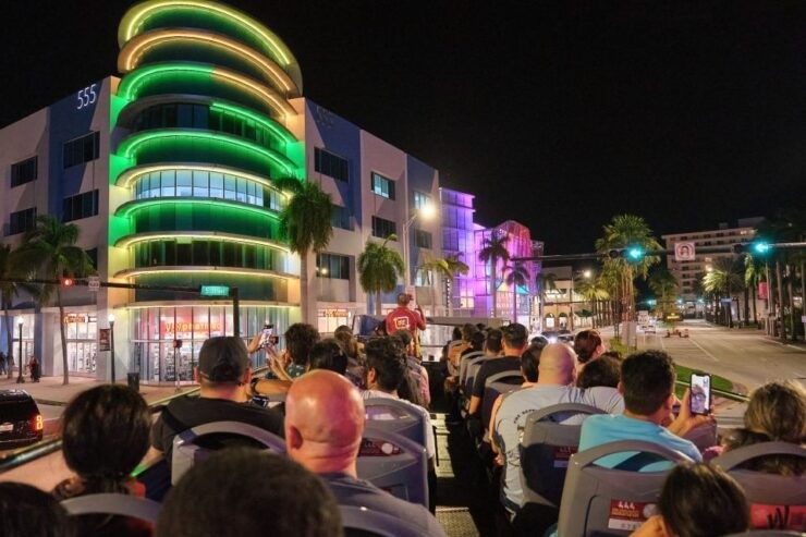 Miami: Sightseeing Open-Top Night Bus Tour With Live Guide - Tour Highlights