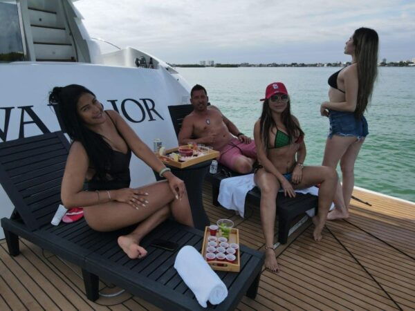Miami Yacht Rental With Jetski, Paddleboards, Inflatables - Inclusions: Refreshments and Water Sports Activities