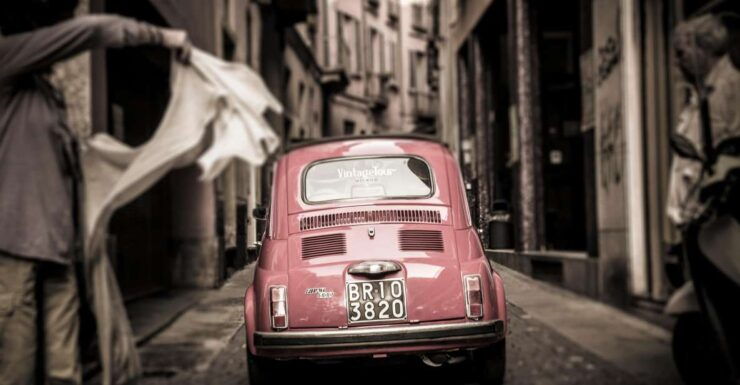 Milan: Night Tour by Vintage Fiat 500 (3hs, 3stops) - Booking Information