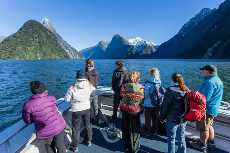 Milford Sound Cruise Only from Milford Sound - Lady Bowen Falls and the spray zone