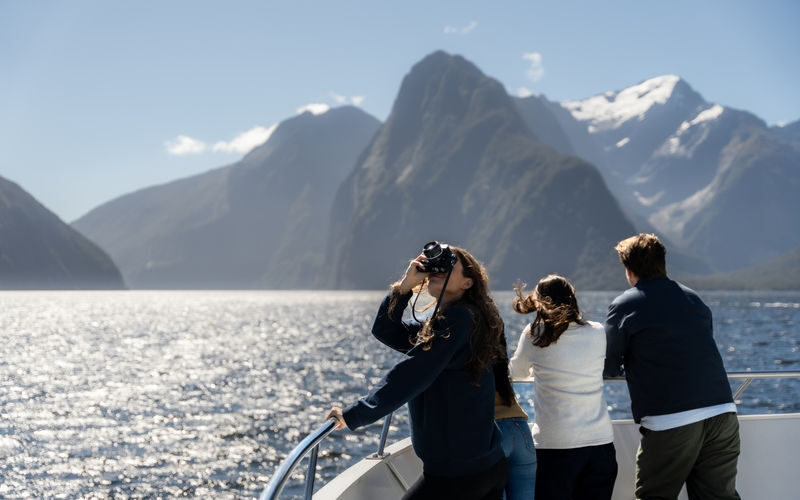 Milford Sound Nature Cruise by Southern Discoveries - Waterfalls close enough to feel