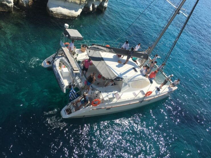 Milos: Full-Day Catamaran Cruise to Poliegos and Kleftiko - Cruise Details