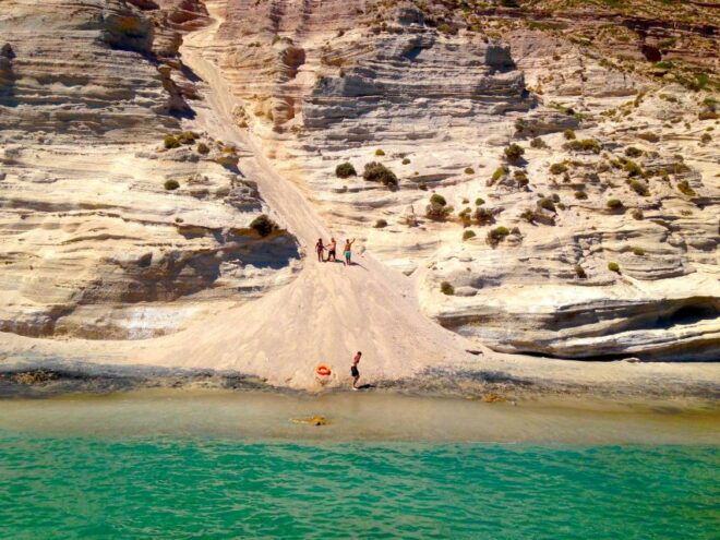 Milos: Full-Day Catamaran Cruise to Poliegos and Kleftiko - Language and Cancellation