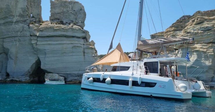 Milos: Kleftiko & Poliegos Catamaran Trip With Meal & Drinks - Experience Highlights