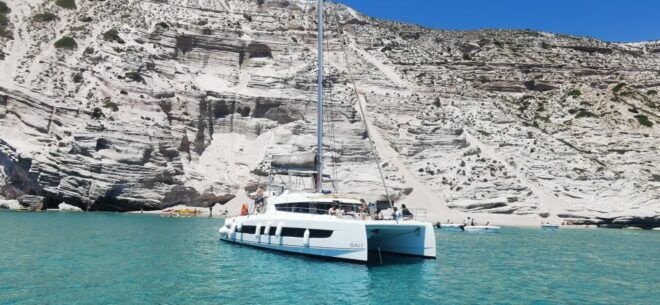 Milos: Kleftiko & Poliegos Catamaran Trip With Meal & Drinks - Directions