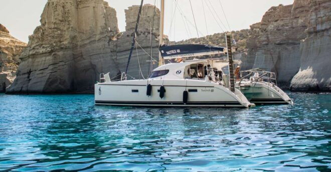 Milos:Half Day Morning Private Catamaran With Lunch Kleftiko - Full Description