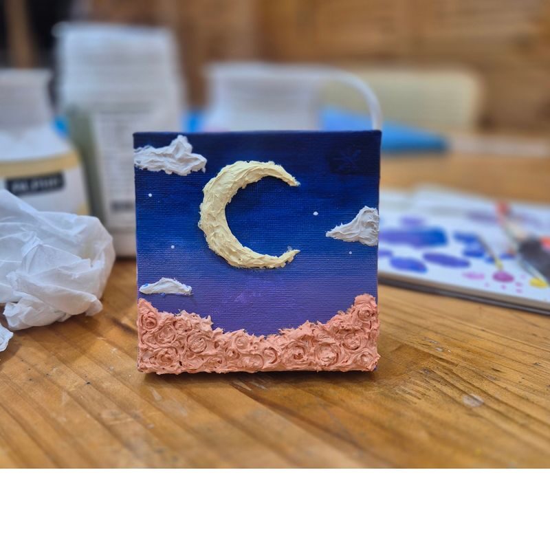 Mini Canvas Backdrop Painting - The finished canvas and its value
