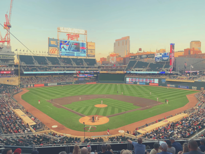Minnesota Twins Baseball Game at Target Field - Game Highlights