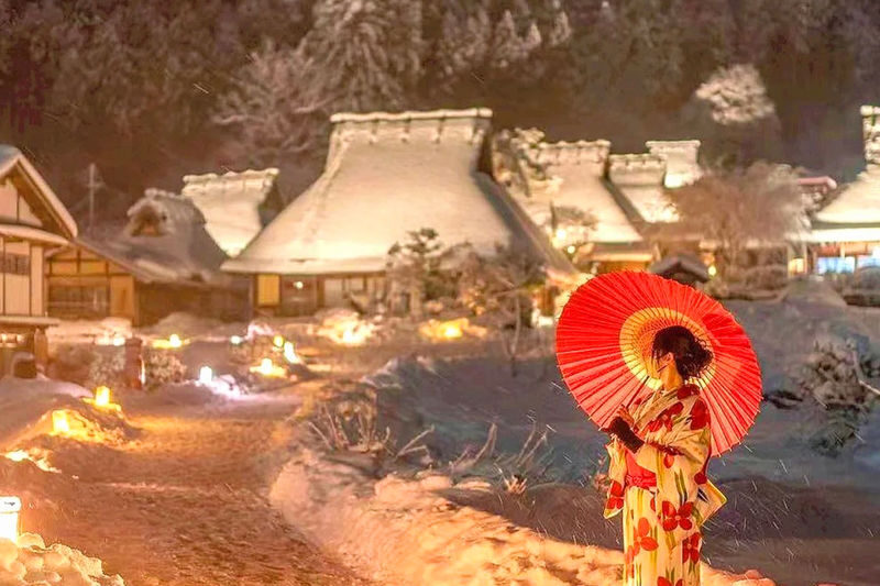 Miyama village illumination & Amanohashidate bus tour (with Japanese dessert making experience) - Three northern Kyoto stops in one long day