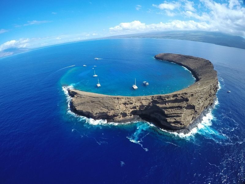 Molokini & Turtle Town Snorkel Adventure Aboard Calypso Catamaran - Molokini Crater: clear water and open-ocean exposure