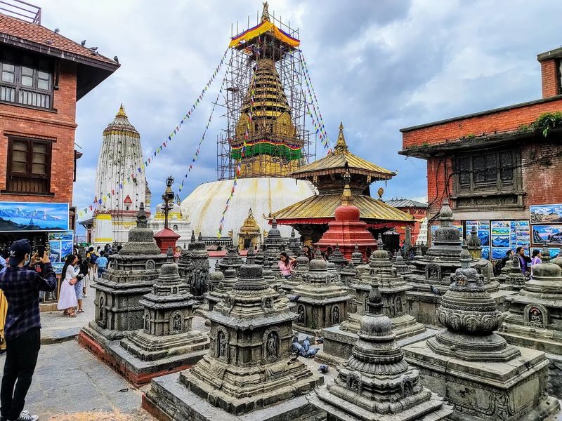 Monkey Temple - SwayambhuNath Walking Tour - From Thamel, the city becomes part of the visit