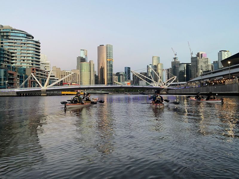Moonlight City Sightseeing Kayak Experience in Melbourne - Melbourne from the river, not the footpath