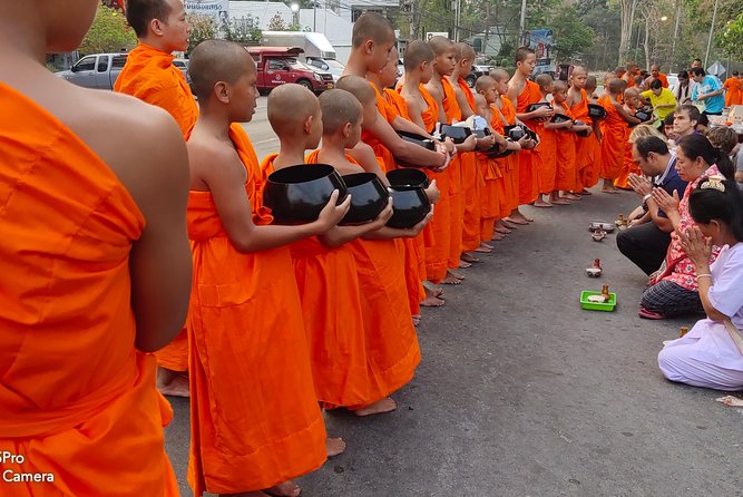 Morning Alms to Monks, Doi Suthep Temple, Hidden Temple & Chiang Mai City Views. - Small Group Experience
