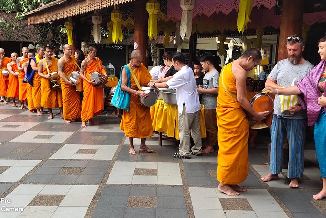 Morning Alms to Monks, Doi Suthep Temple, Hidden Temple & Chiang Mai City Views. - Convenient Hotel Transfers