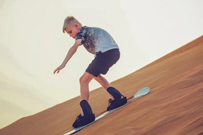 Morning Desert Safari Dubai: Dune Bashing,Sand Boarding,Camel Ride - Thrilling Sand Boarding Experience