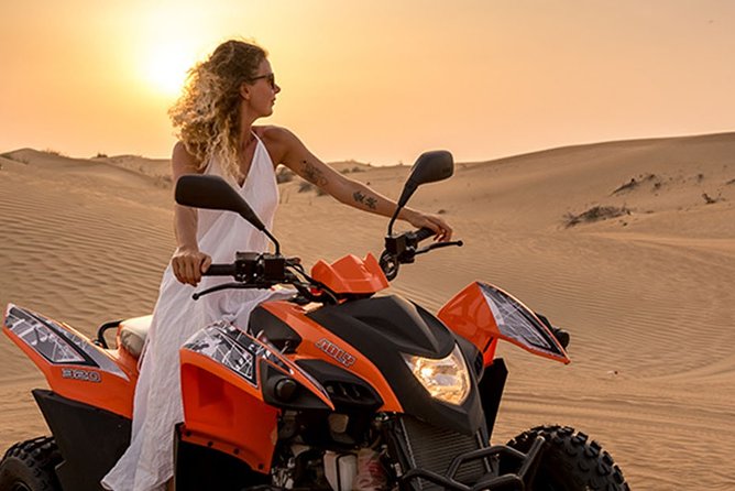Morning Dubai Desert Safari With Quad Biking and Dune Bashing and Sandboarding - The Sum Up
