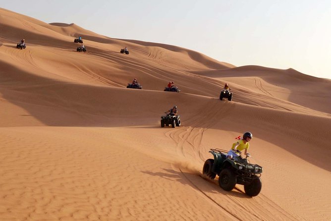 Morning Dubai Quad Bike With Sand Boarding and Camel Ride - Cancellation Policy and Reviews