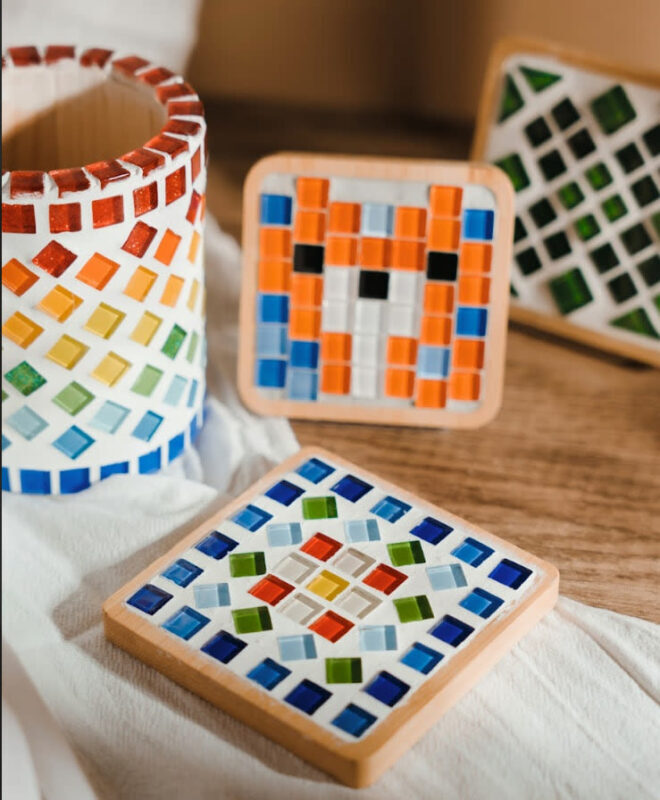 Mosaic Art Workshop by Hey Decoupage - From blank surface to tiled design