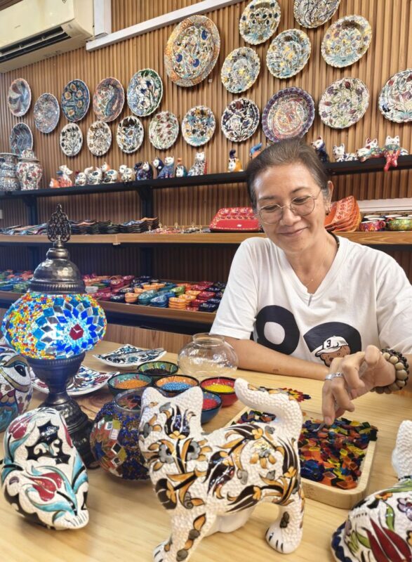 Mosaic Lamp Workshop in Singapore - A craft class with a useful souvenir at the end