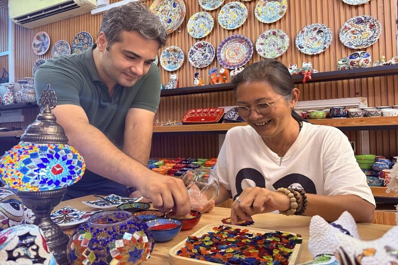 Mosaic Lamp Workshop in Singapore - A Chinatown address that is easy to build around