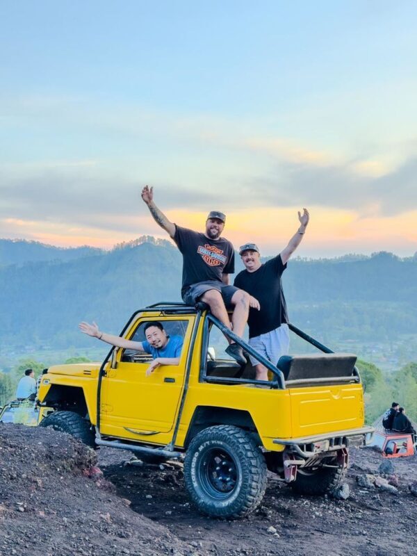 Mount Batur Sunrise Jeep and Eco Adventure Tree Planting Experince - Breakfast, photos and a tree on the black lava