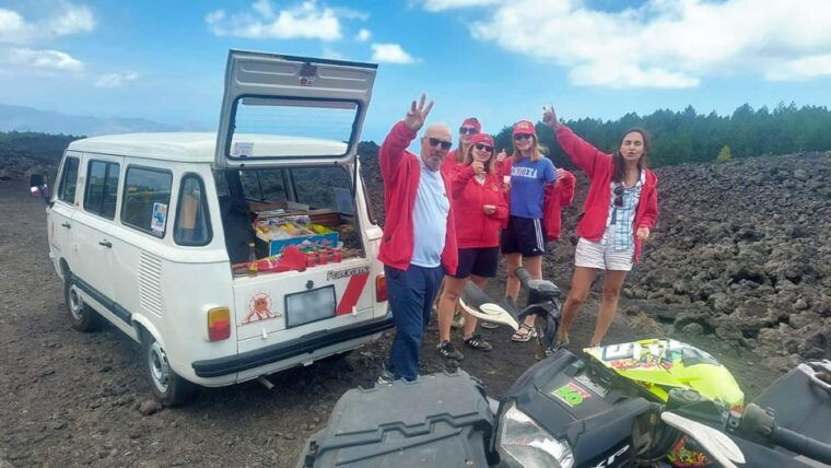 Mount Etna: Trek With Vintage Car, Tasting Sicilian Produtcs - Experience the Vintage Car Ride