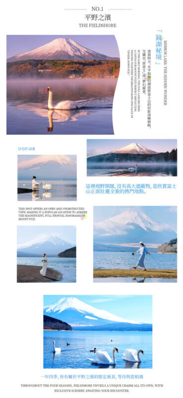 Mount Fuji from Land and Water | Yamanakako KABA Amphibious Bus / Swan Boat Cruise Optional + Hirano Beach + Oshino Hakkai + Lake Kawaguchi Oishi Park | Family Preferred & Departure from Tokyo - A full Fuji day without changing hotels