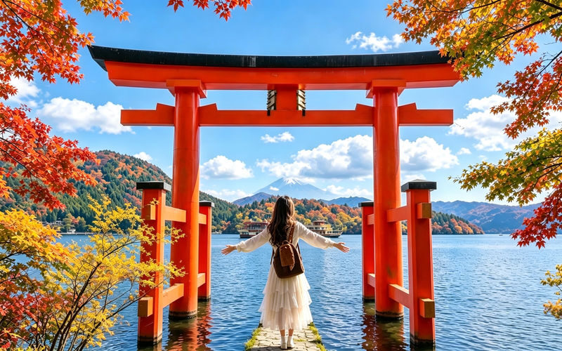 Mount Fuji & Hakone Day Tour | Hakone Shrine, Lake Ashi Water Torii Gate, Owakudani, Lake Yamanaka, Oshino Hakkai (Departure from Tokyo) - From Tokyo to Hakone’s cedar-lined shrine