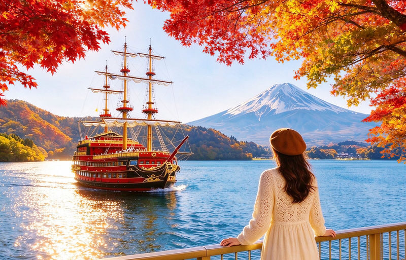 Mount Fuji & Hakone - Lake Ashi Torii Gate, Hakone Shrine, Hakone Pirate Ship, Hakone Ropeway, Owakudani, Lake Yamanaka & Oshino Hakkai Day Trip: Sea, Land, and Air Panoramic Tour from Tokyo - At a glance: six stops and a long day