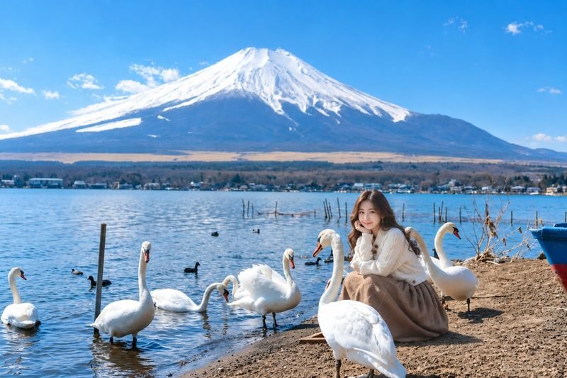 Mount Fuji & Hakone Small-group Day Tour with Hotel Pick-up - A lakeside pause with swans
